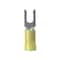 Panduit Fork Terminal, #6 Stud Size, 10 AWG, 600 V, Vinyl Insulated, Yellow, 50 PK PV10-6LF-L - alternate 1